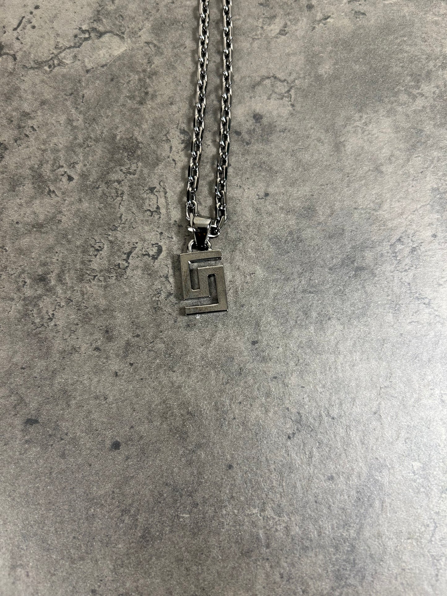 Versace Silver Greca Necklace