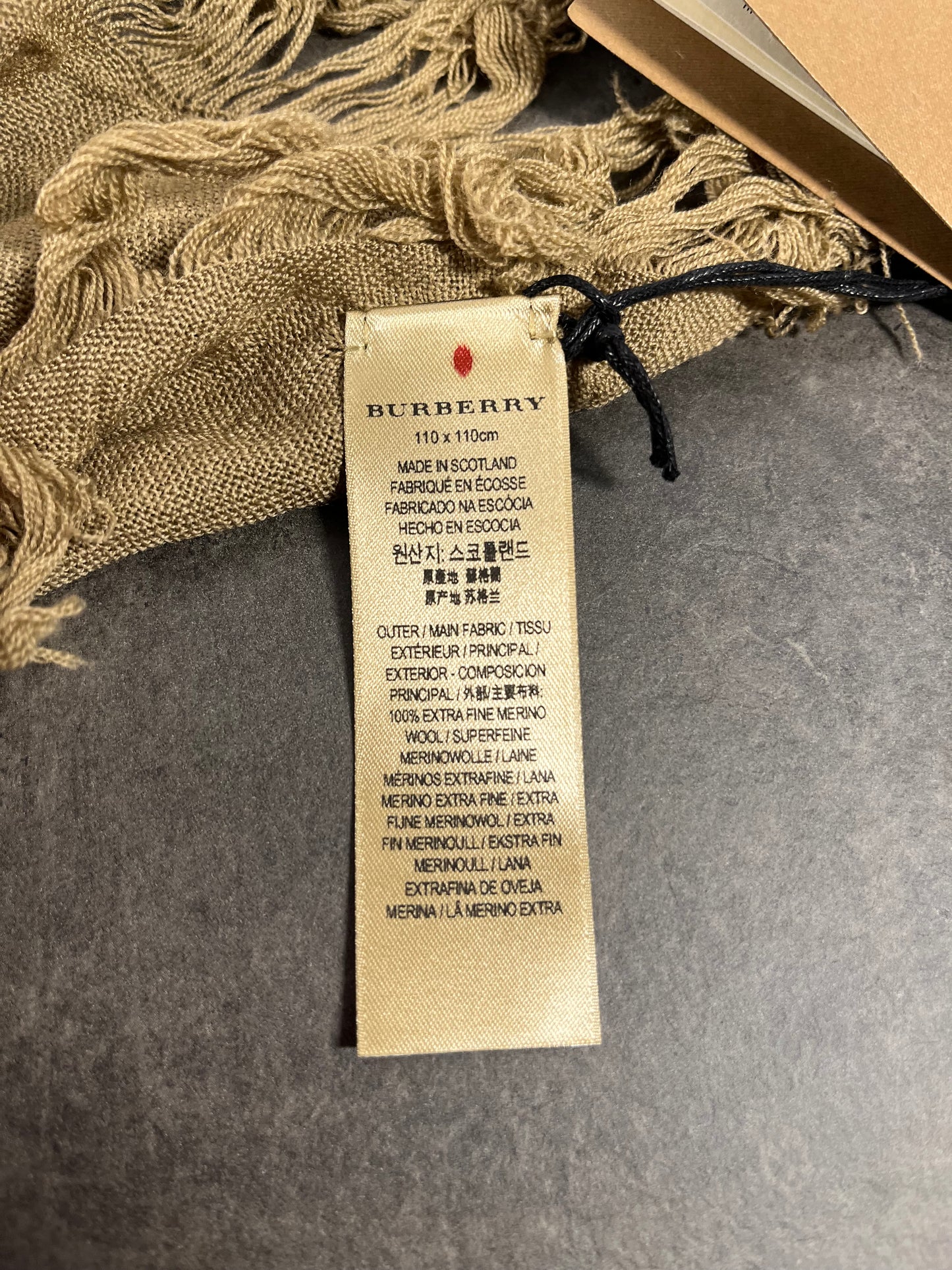 Écharpe fine en laine Burberry