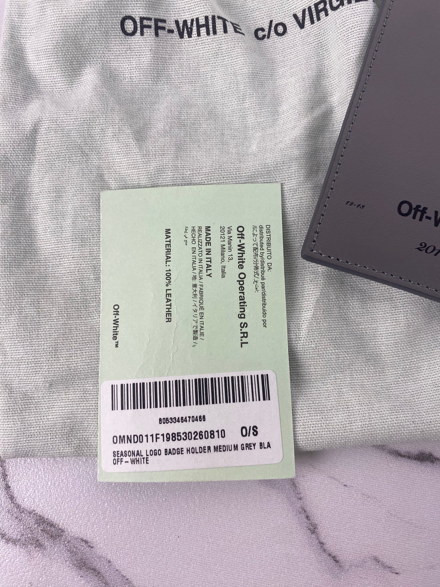 Porte-badge d'identification blanc cassé