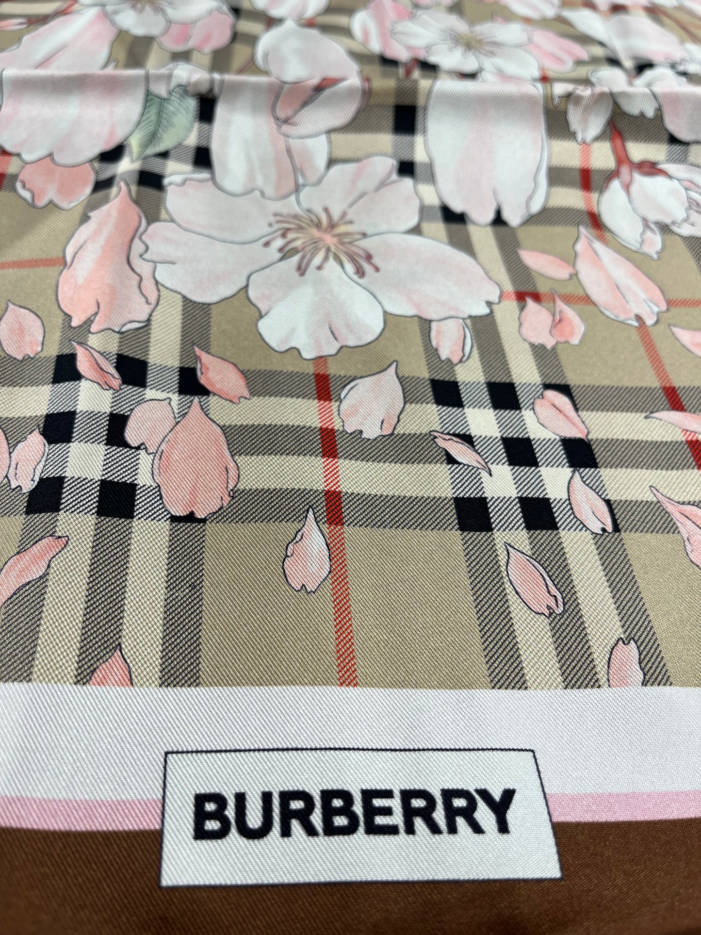 Foulard carré en soie Burberry