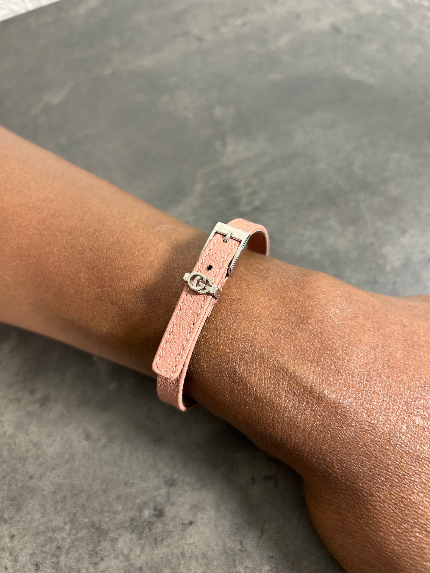 Gucci Pink Leather Marmont Bracelet