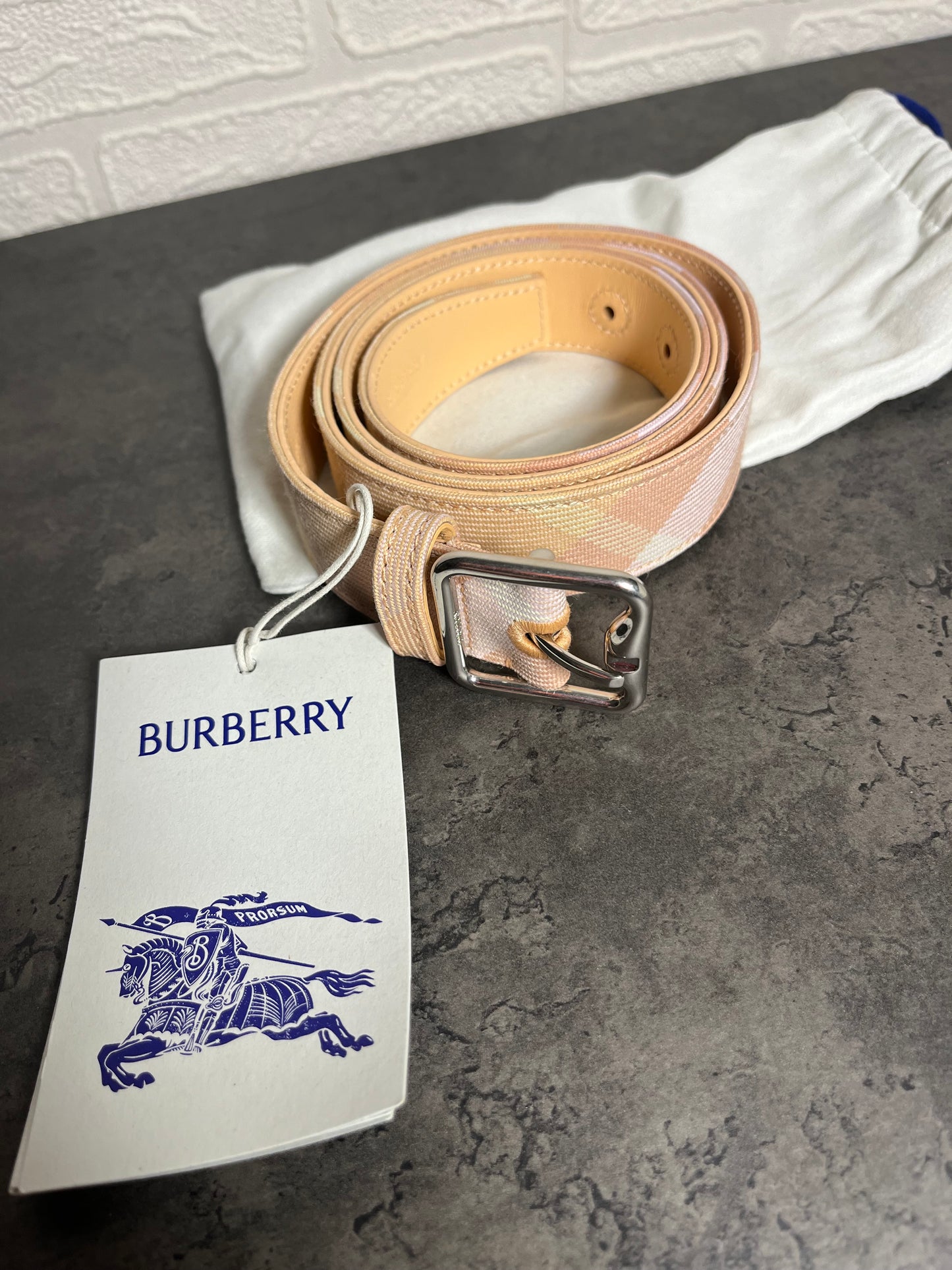 Burberry Check Pattern Belt