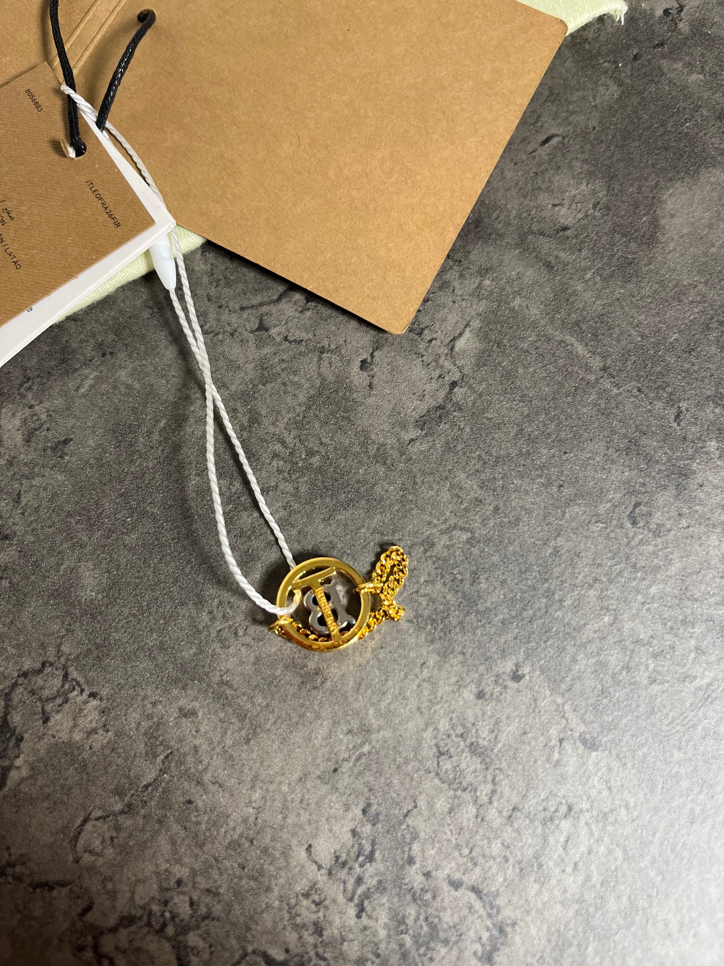 Burberry Gold Monogram Ring