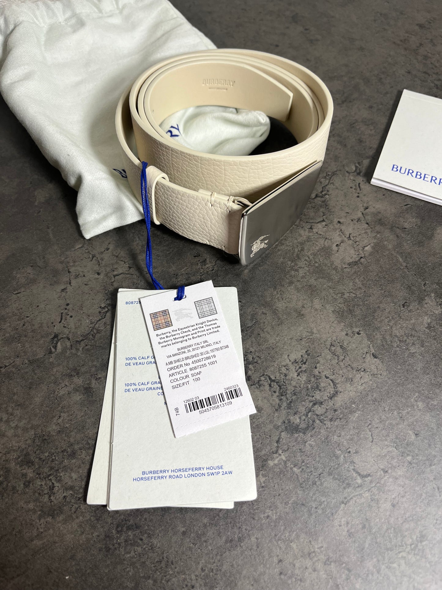 Men Burberry Shield Belt